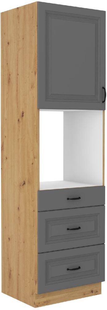 60 cm column oven with drawers Stillo artisan/dust grey 60 DPS-210 3S 1F