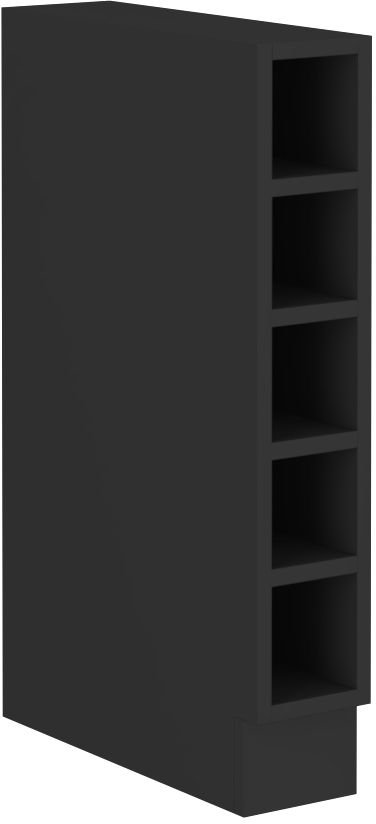 Open bottom shelf 15 cm black 15 DOTW BB