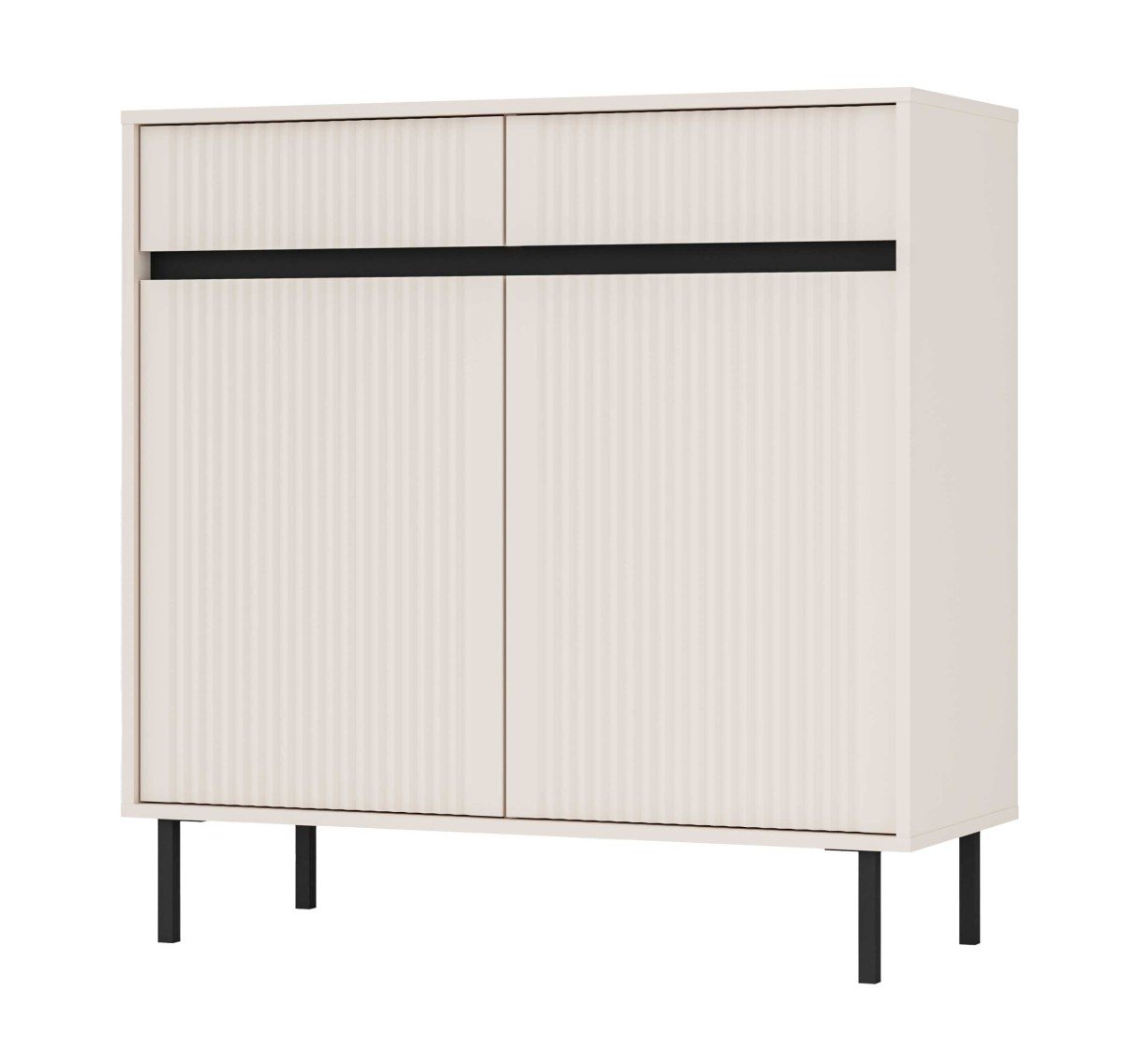 Chest of drawers with cabinets and drawers Osaka 2F2S beige