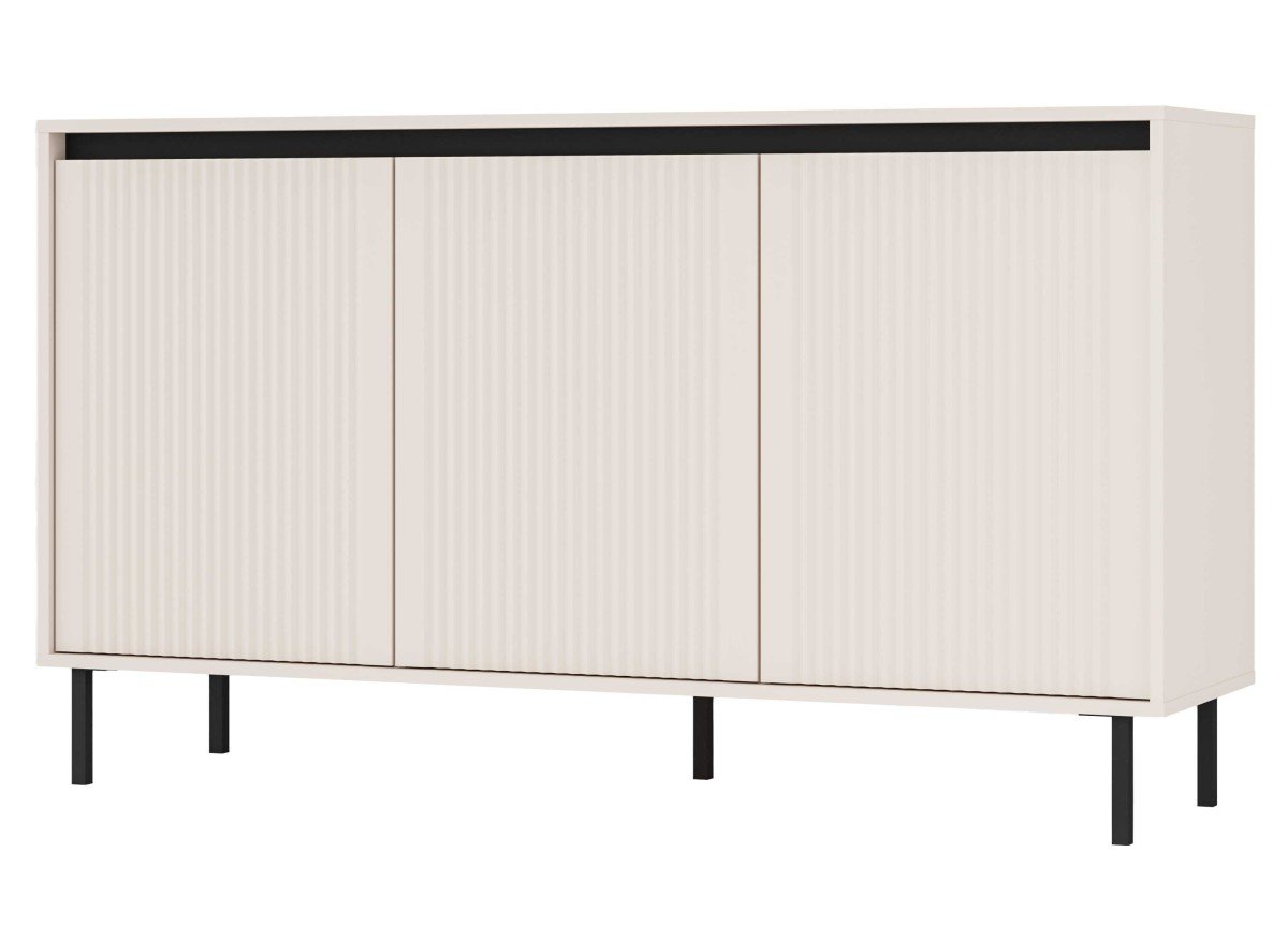 Osaka 3F chest of drawers with cabinets, beige
