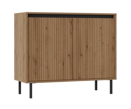 Osaka 2F chest of drawers with cabinets, oak color