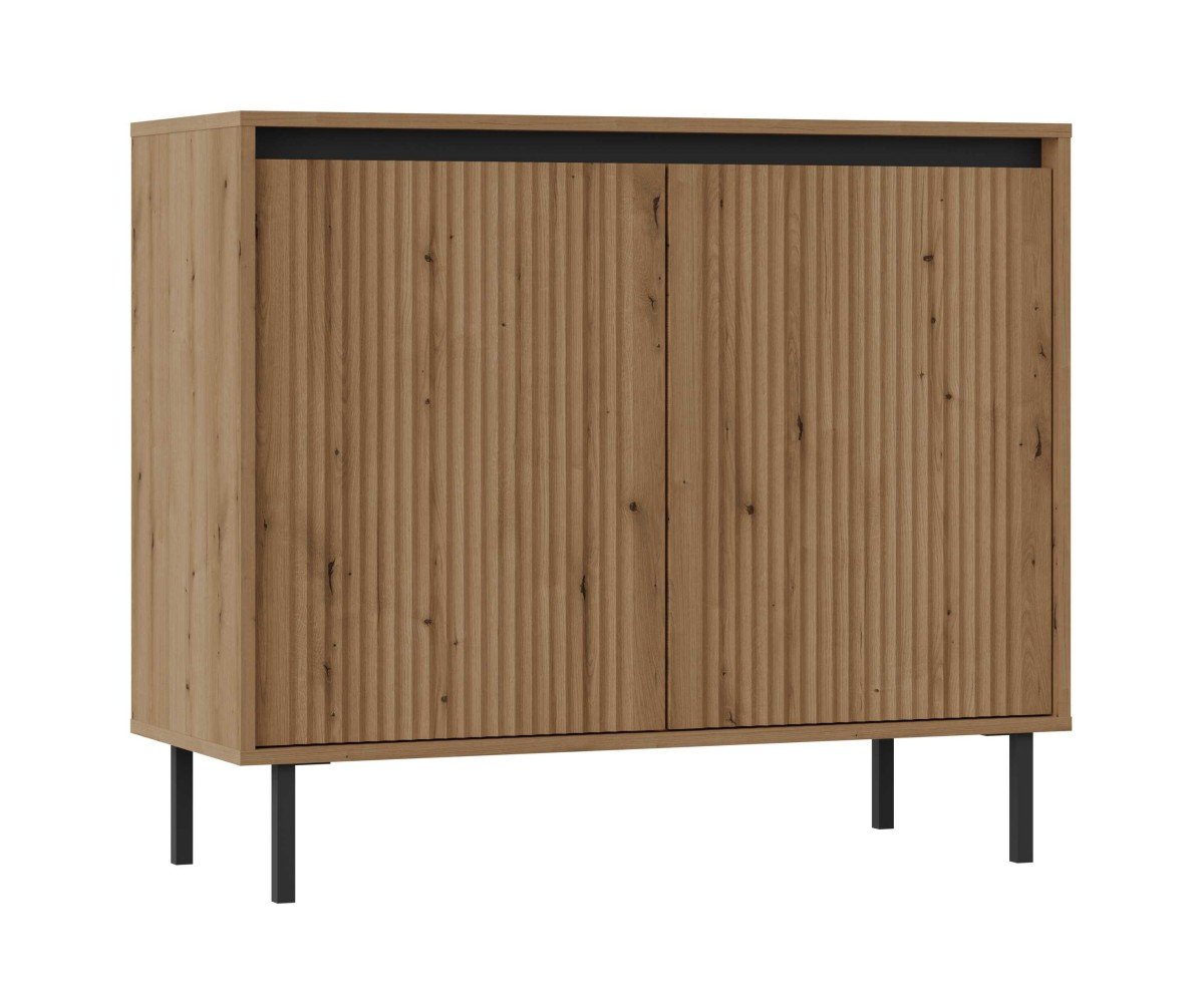 Osaka 2F chest of drawers with cabinets, oak color