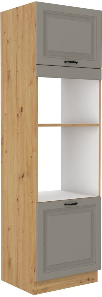 Stillo artisan/claygrey 60 DPM-210 2F 60 cm column cabinet with oven and microwave