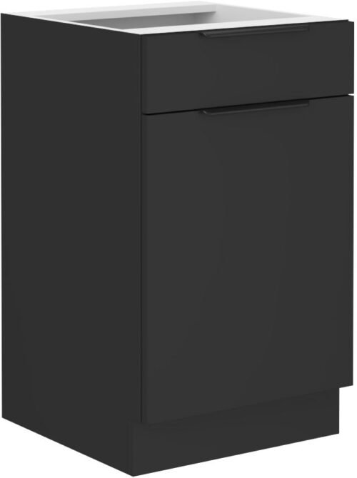 Base cabinet 50 cm with drawer Wall black matt 50 D 1F 1S BB