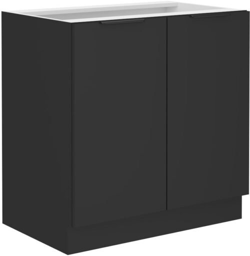 Base cabinet 80 cm Wall black matt 80 D 2F BB