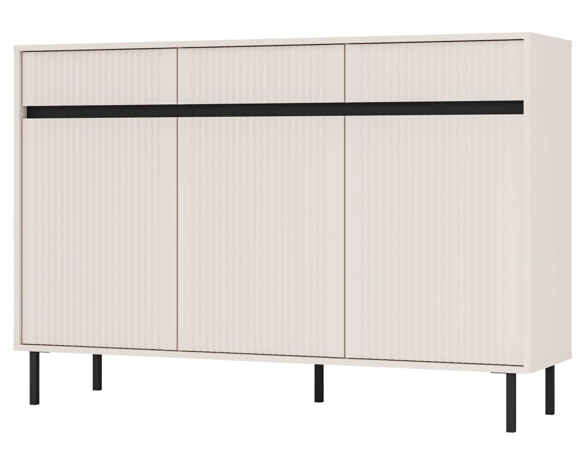 Chest of drawers with cabinets and drawers Osaka 3F3S beige