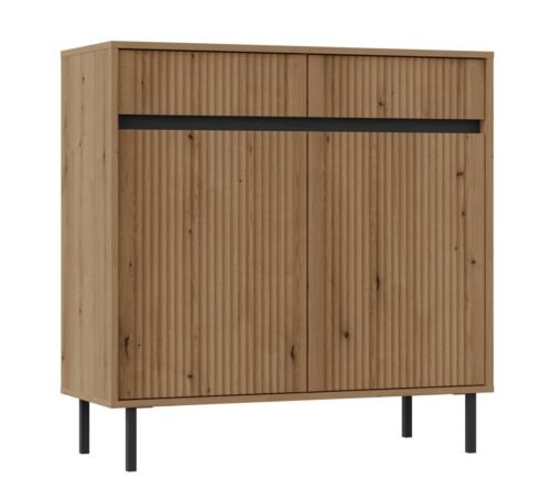 Chest of drawers with cabinets and drawers Osaka 2F2S oak color