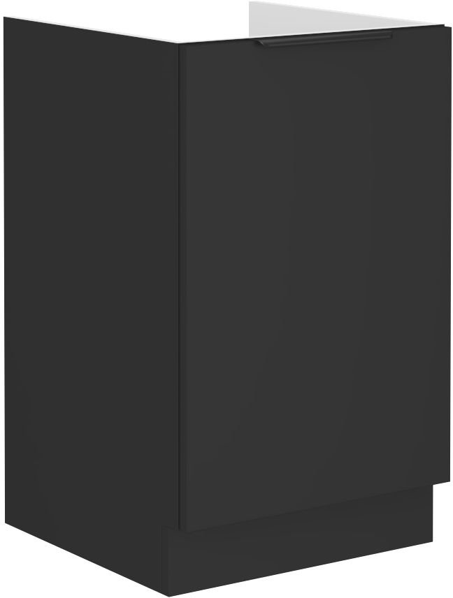 Base cabinet 50 cm, Wall-mounted sink, matt black, 50 ZL 1F BB