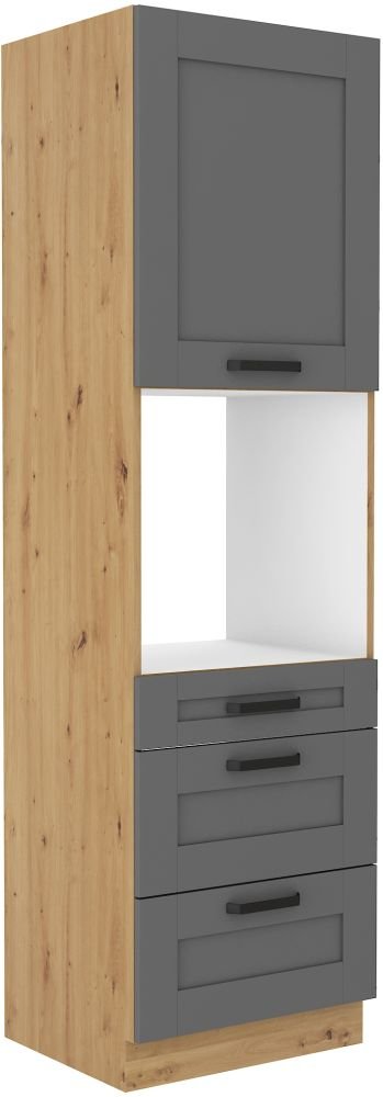 60 cm column oven with drawers Luna artisan/dust grey 60 DPS-210 3S 1F