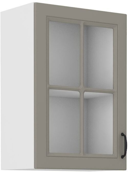 Wall cabinet 40 cm display case Stillo white/clay grey 40 GS-72 1F