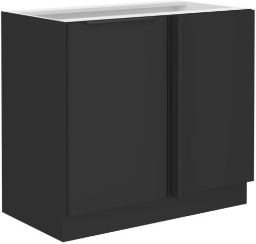 Base corner cabinet 105/60 cm Wall black matt 105 ND 1F BB