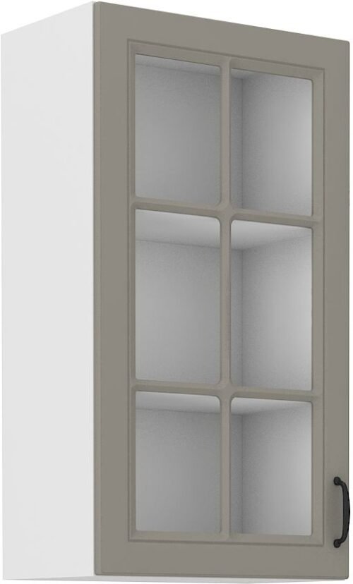 Wall cabinet 40 cm display case Stillo white/clay grey 40 GS-90 1F