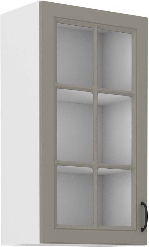 Wall cabinet 40 cm display case Stillo white/clay grey 40 GS-90 1F