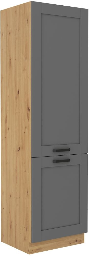 Luna artisan/dustgrey 60 DK-210 2F column cabinet with shelves, 60 cm, pantry
