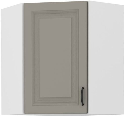 Upper corner cabinet 60 cm Stillo white/clay grey 60×60 GN-72 45 degrees 1F