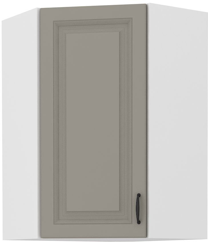 Upper corner cabinet 60 cm Stillo white/gray 60x60 GN-90 45 degrees 1F