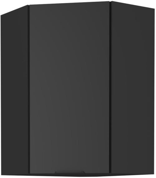 Upper corner cabinet 60 cm Wall black matt 58×58 GN-90 1F