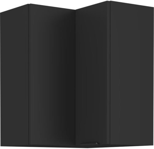 Upper corner cabinet 60 cm Wall black matt 58×58 GN-72 2F 90 degrees