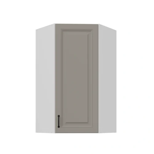 Upper corner cabinet 60 cm Stillo white/clay grey 60×60 GN-108 45 degrees 1F