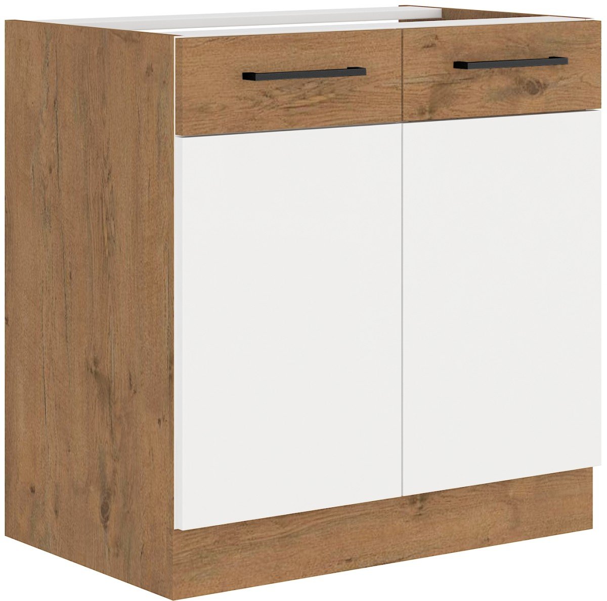 Vigo white glossy base cabinet 80 D 2F BB