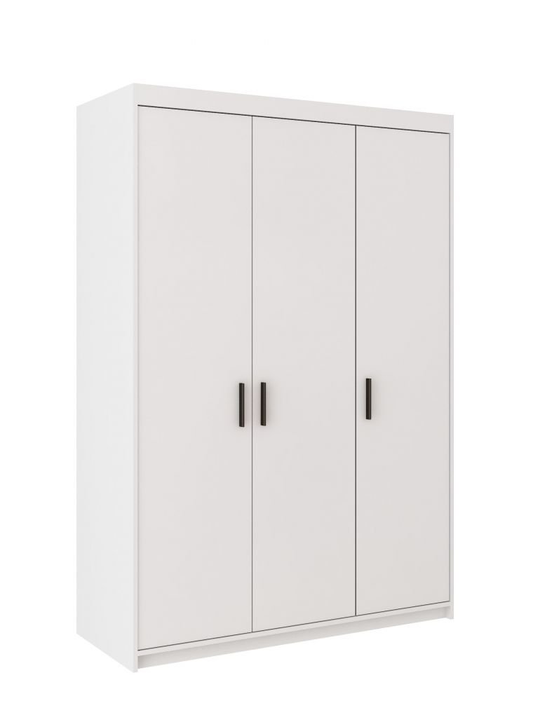 Elena 3D three-door wardrobe, white matt