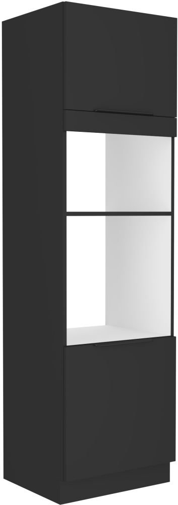 60 cm column cabinet with oven and microwave "Siena" matte black 60 DPM-210 2F