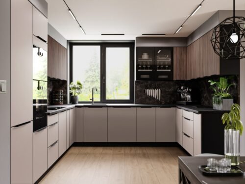 Arona + Monza kitchen set, U-shaped kitchen 375x330x200 cm