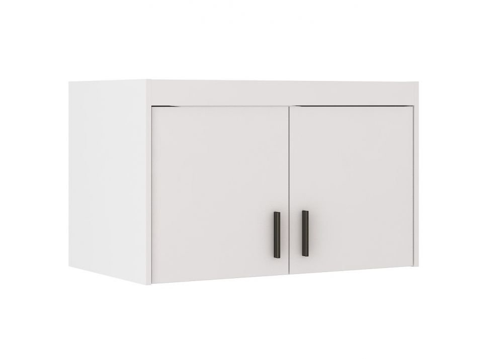 Elena wardrobe with 2D mirrors, matte white - Image 3