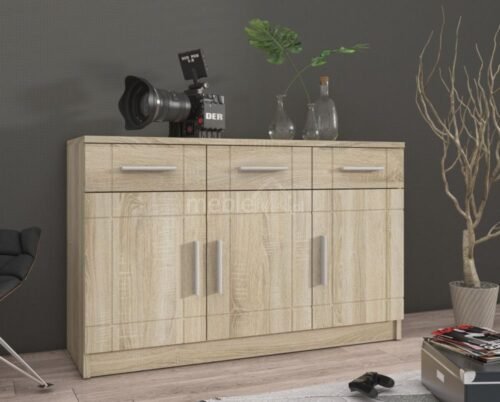 Paris SO 3F3S chest of drawers – Sonoma oak