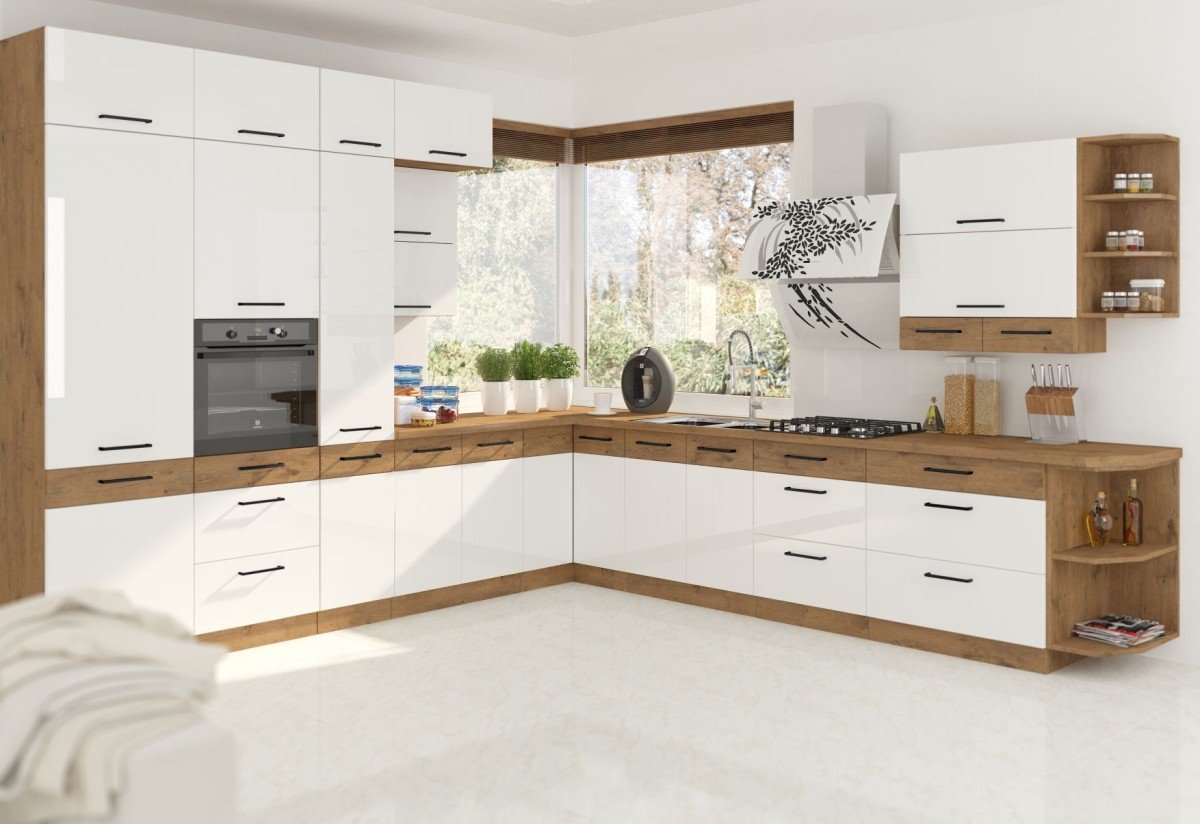 Vigo base corner cabinet, white glossy, 105 ND 1F BB - Image 6