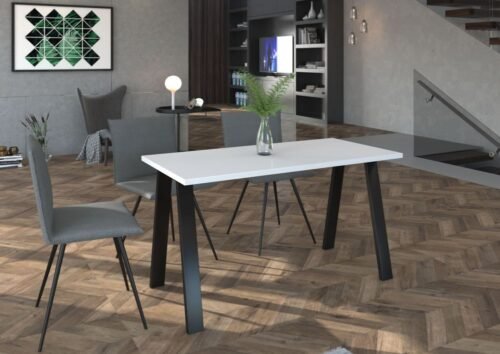 Kleo loft table, matte white, 4 sizes
