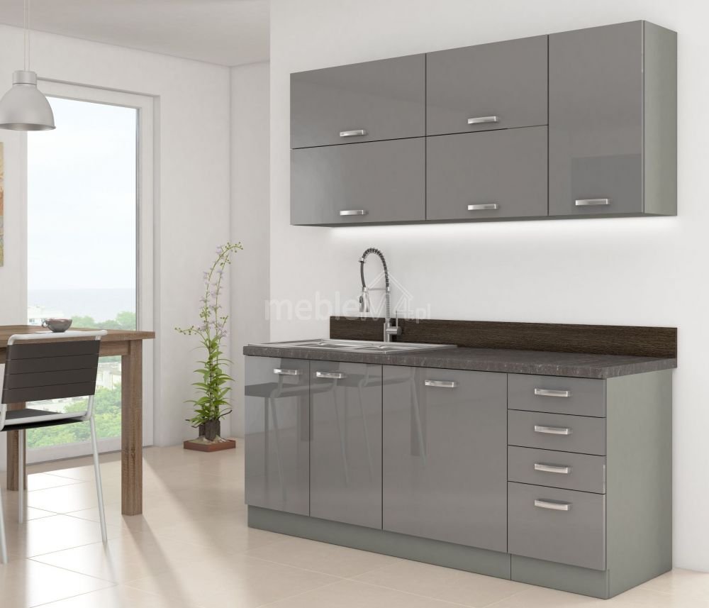 Wall cabinet with hood, gray, 60 GU-36 1F - Image 5