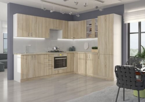 Corner kitchen cabinet set Sara sonoma 270/230 cm