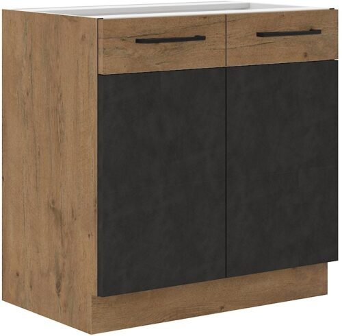 Vigo base cabinet for sink, matt graphite, 80 ZL 2F BB