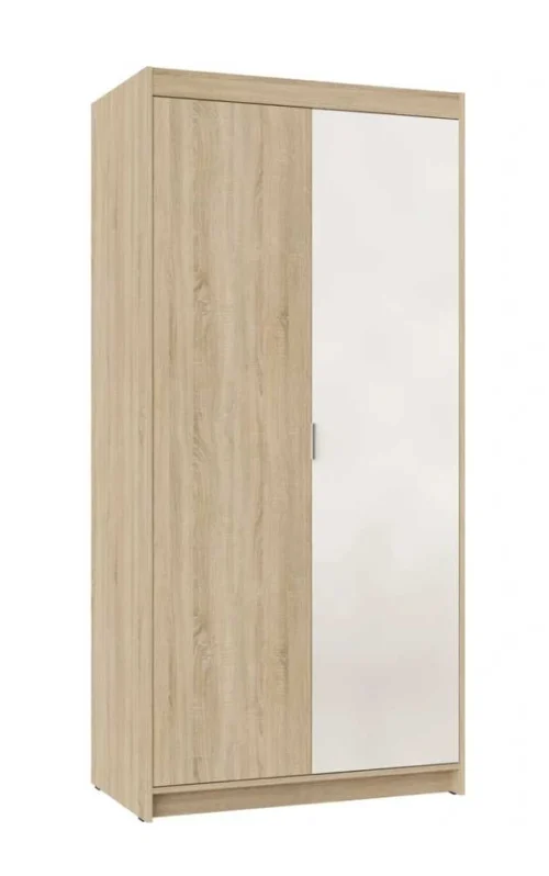 Elena 2D wardrobe, Sonoma oak color, with mirror