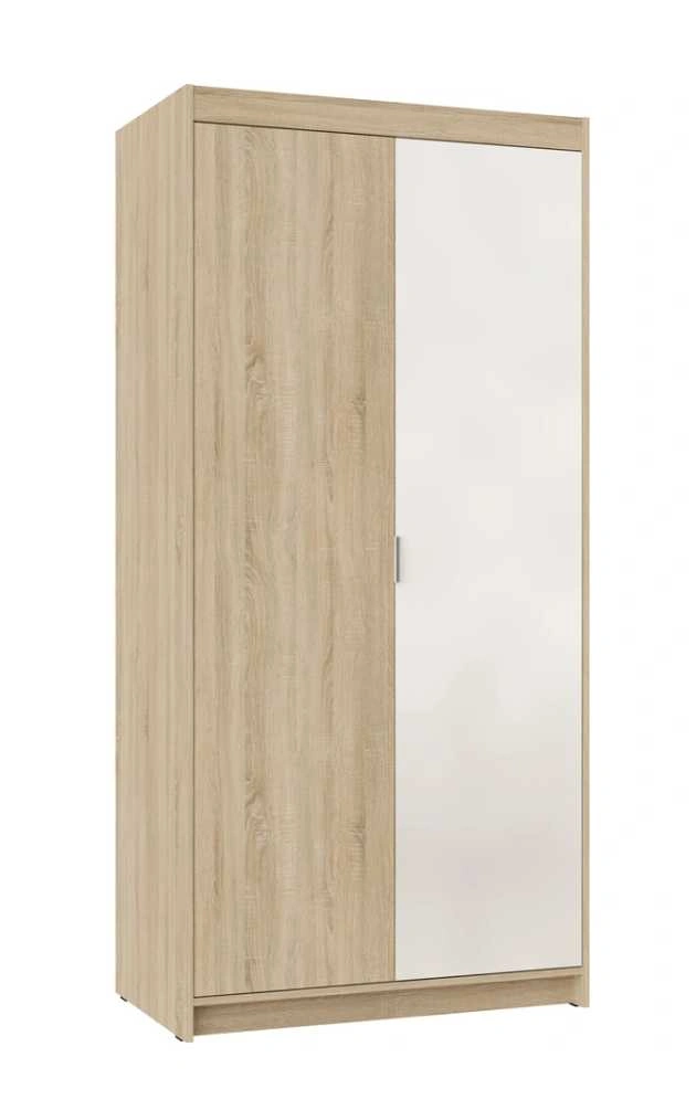 Elena 2D wardrobe, Sonoma oak color, with mirror