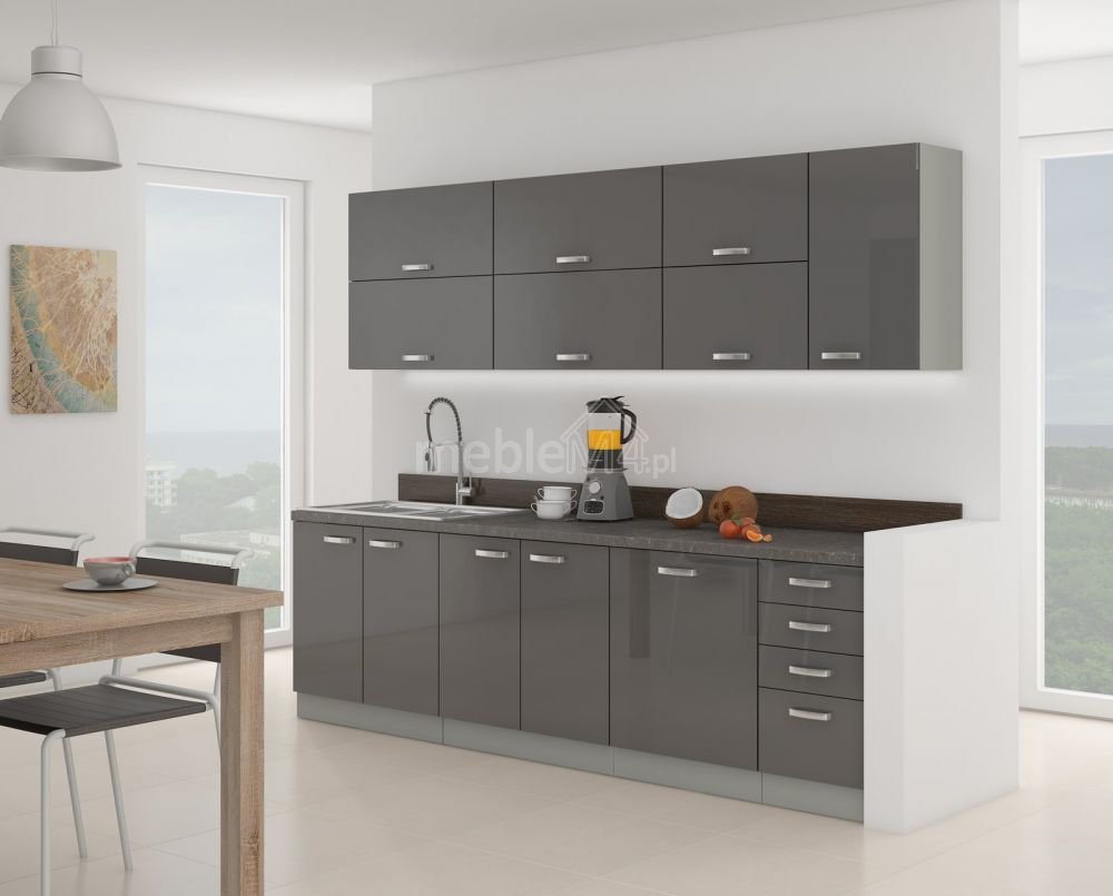 Gray kitchen 260 cm