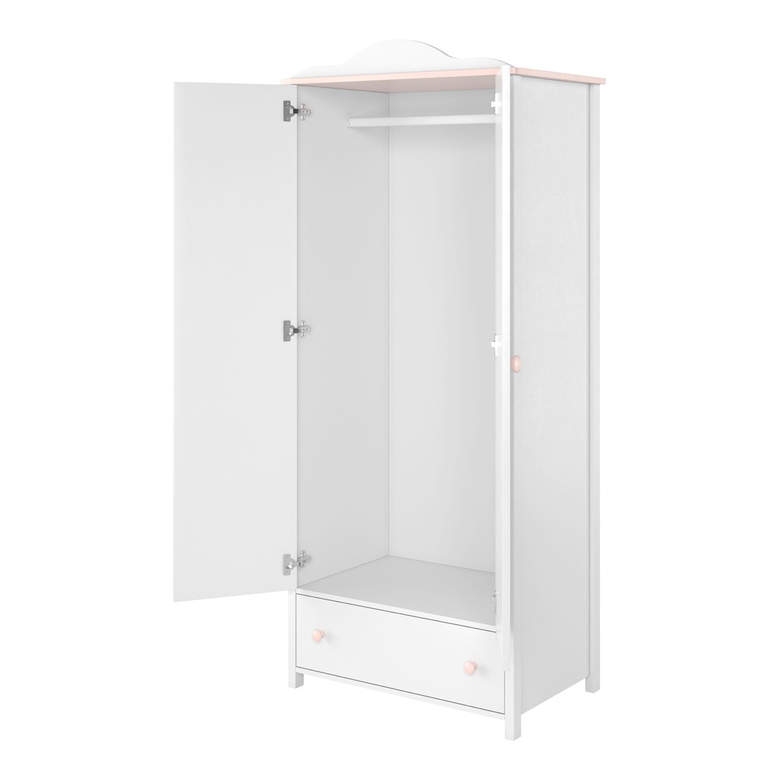Two-door wardrobe LUNA LN-01 white/pink - Image 3