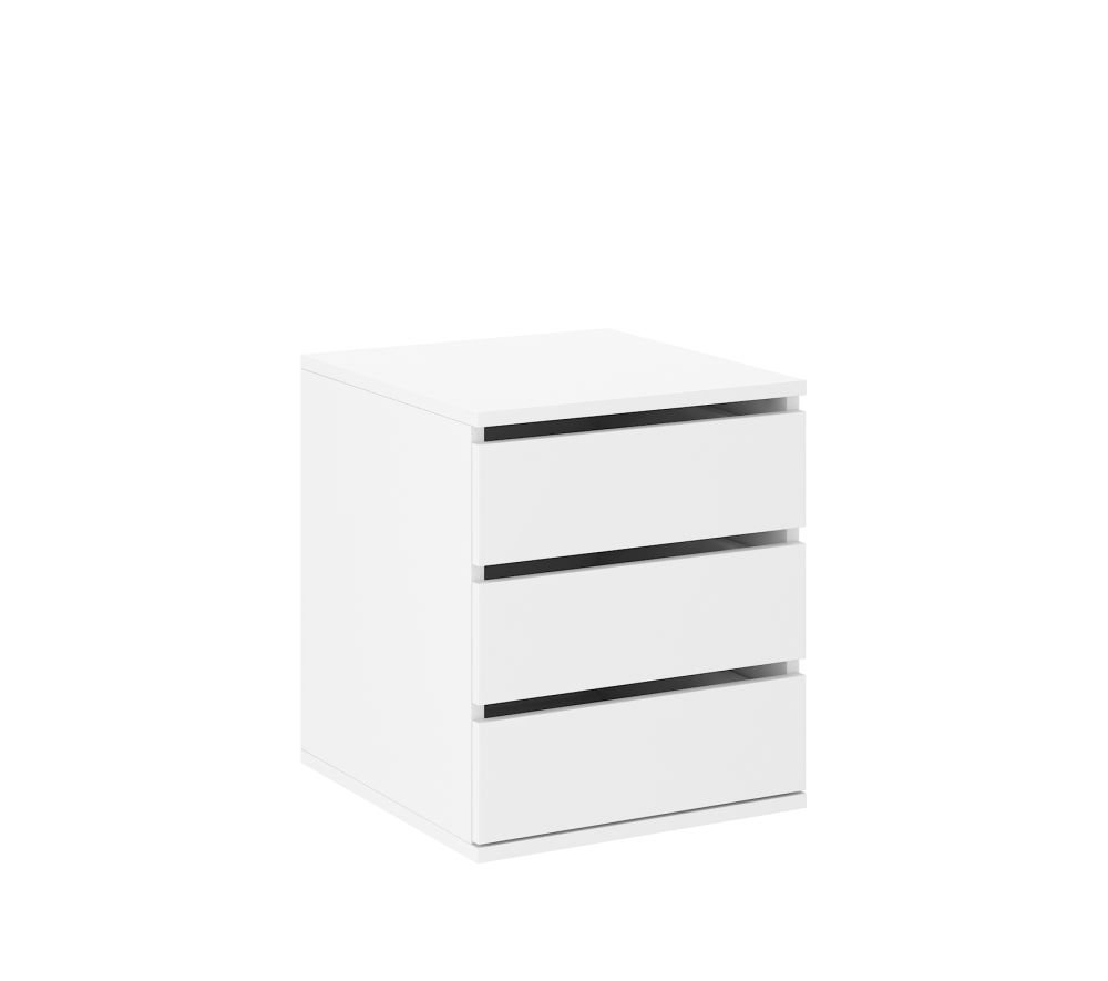 Wardrobe with mirrors and drawers Elena 4D 6S - mirror white matte - Image 4