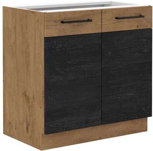 Base cabinet 80 cm 80 D 2F BB Vigo Dark