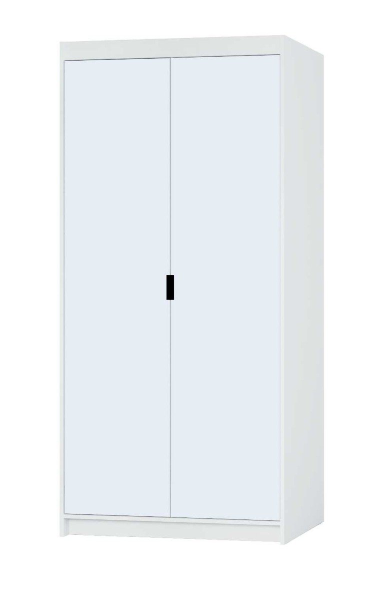 Elena wardrobe with 2D mirrors, matte white