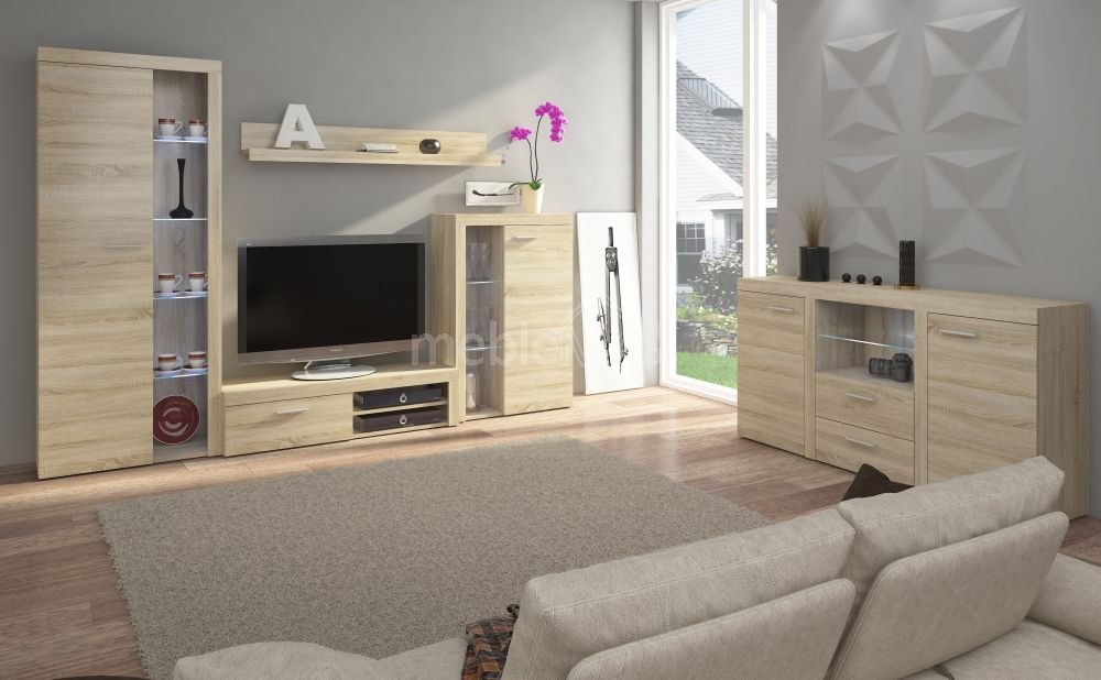 Rumba chest of drawers – Sonoma oak - Image 2