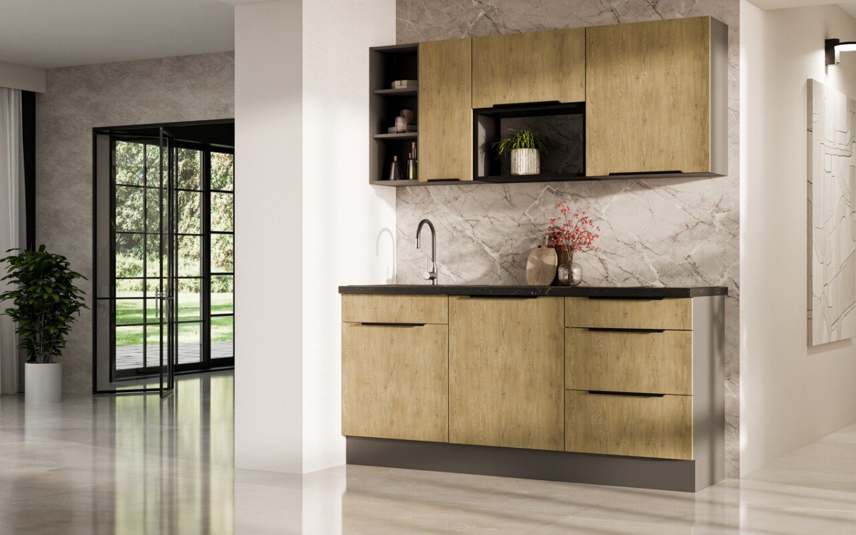 Wall cabinet 80 cm Cremona anthracite 80 G-72 2F - Image 4