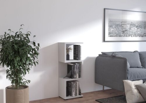 More 02 freestanding shelf, light grey