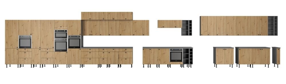 60 cm column cabinet with built-in refrigerator Ava 60 LO 215 2F - Image 5