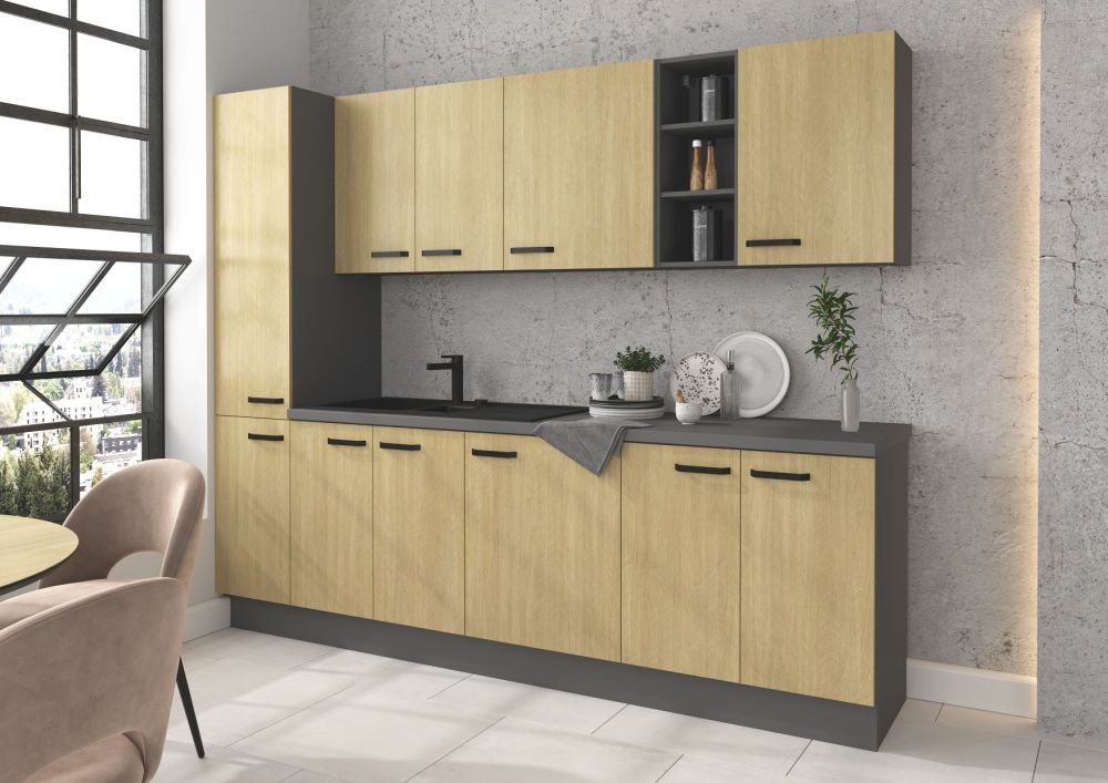 Upper corner cabinet 60/60 cm Scandi silkbone pattern 60x60 GN-90 (45 degrees) 1F - Image 2