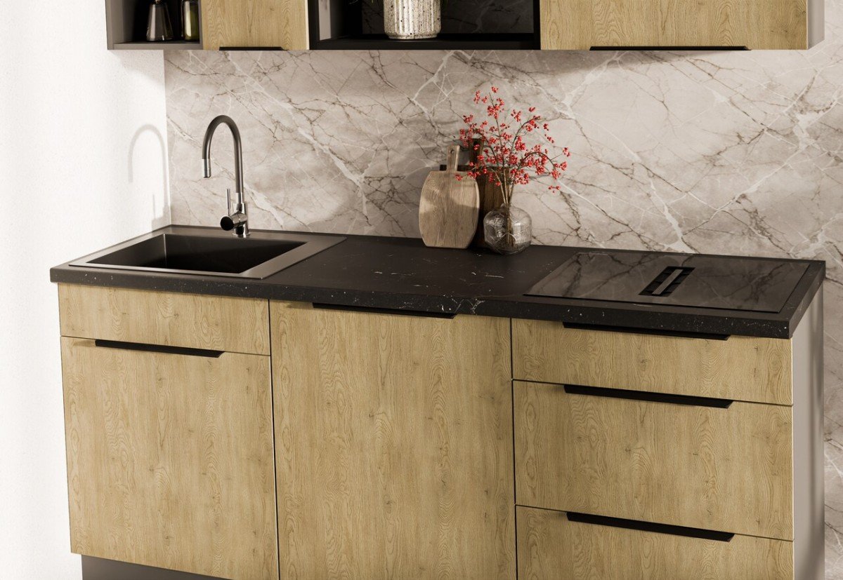 Wall cabinet with hood 60 cm Cremona anthracite 60 GU-36 1F - Image 5