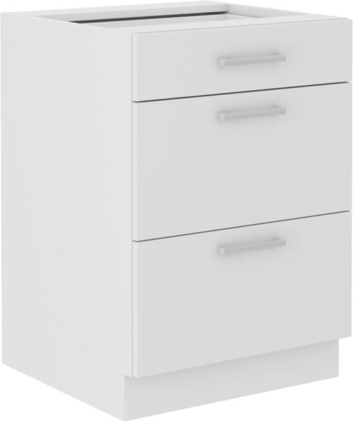 Base cabinet with drawers Eko White 60 D 3S BB