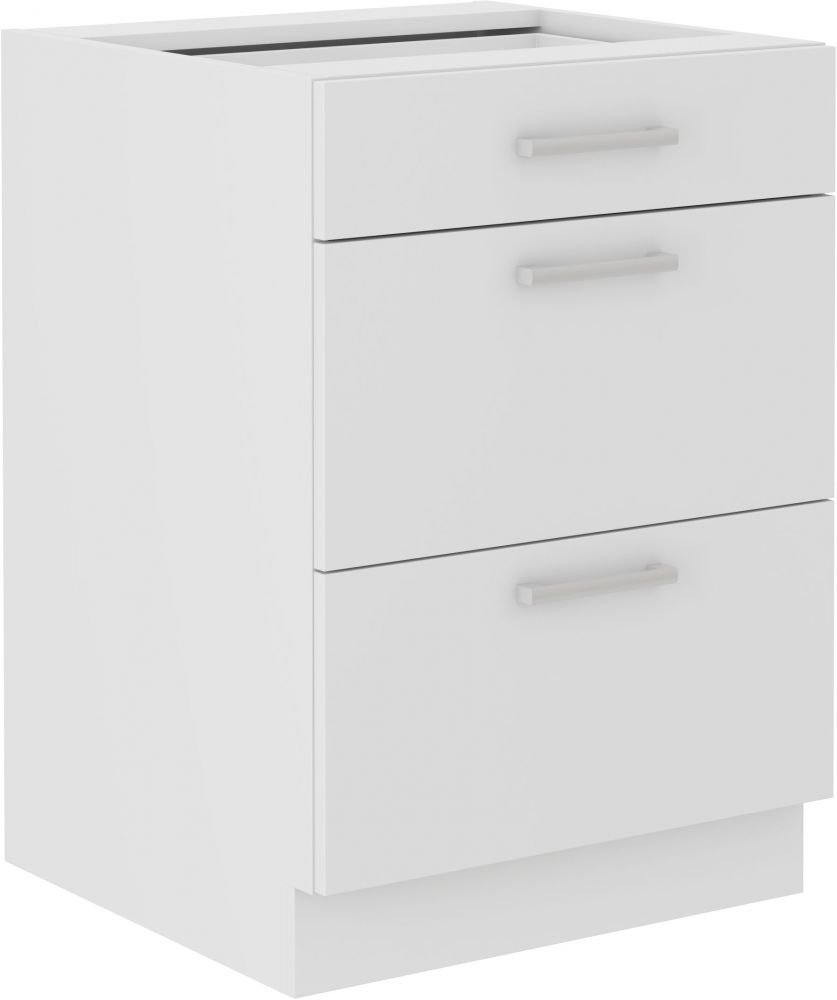 Base cabinet with drawers Eko White 60 D 3S BB