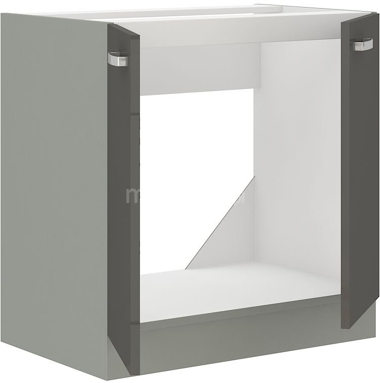Base cabinet for sink, grey, 80 ZL 2F BB - Image 2